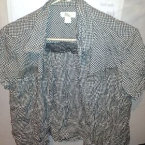 Men's Black and White Checkered Jacket